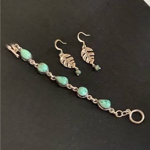 Bracelet and Sterling Silver earrings